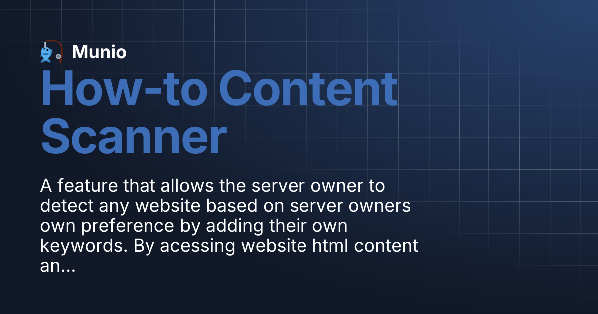 How-to Content Scanner | Munio